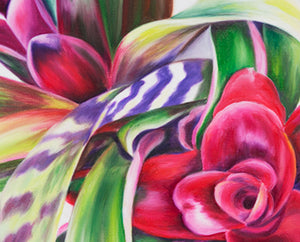 The Gift - Bromeliad Flower Oil Painting