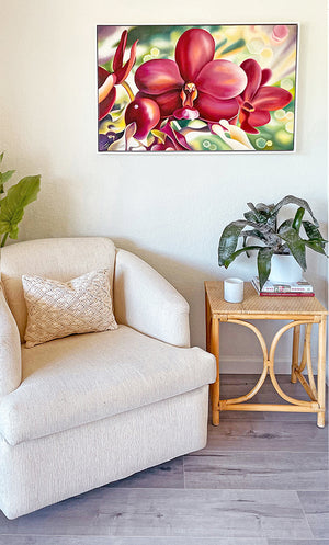 Āina - Orchid Flower Oil Painting