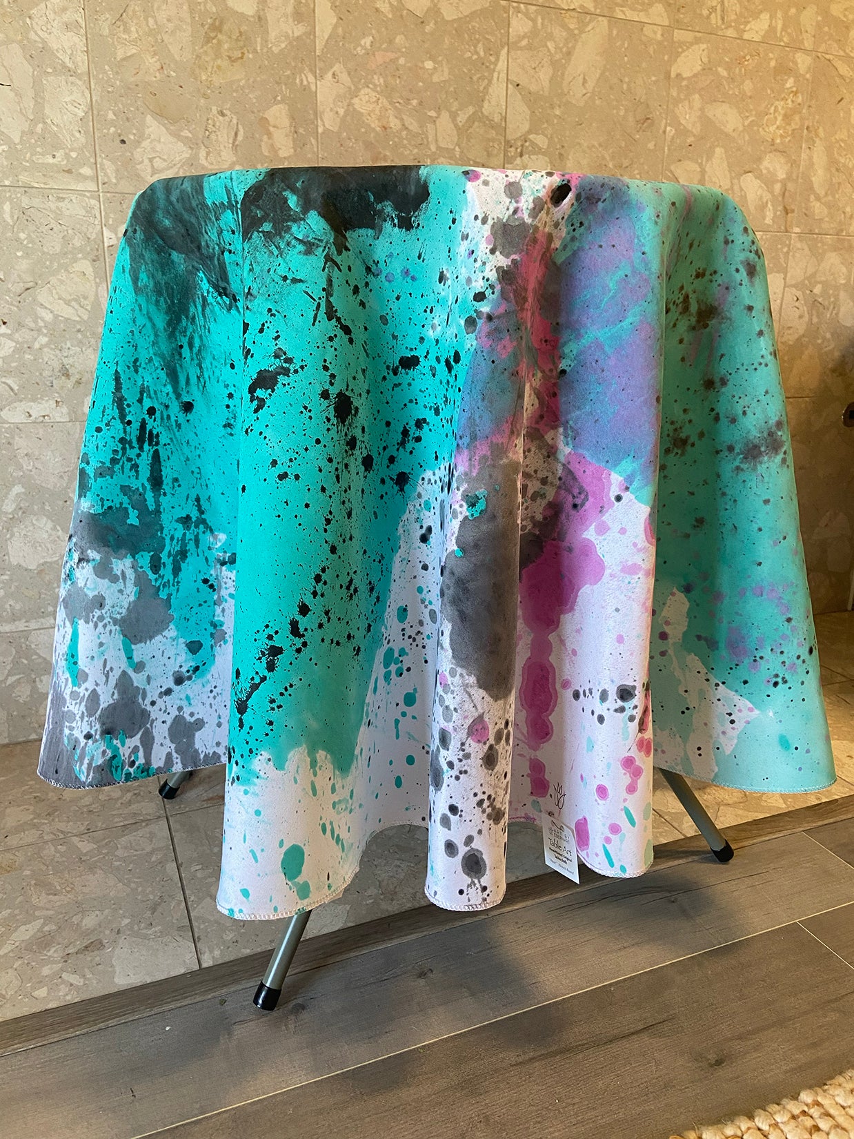 AQUA 70" Round Tablecloth