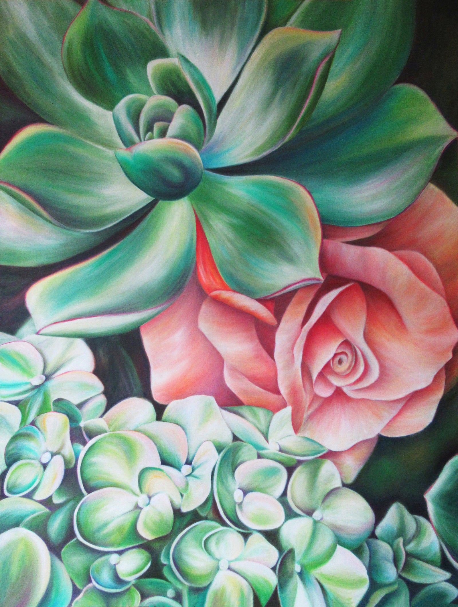 Birth Day - Flower Oil Painting