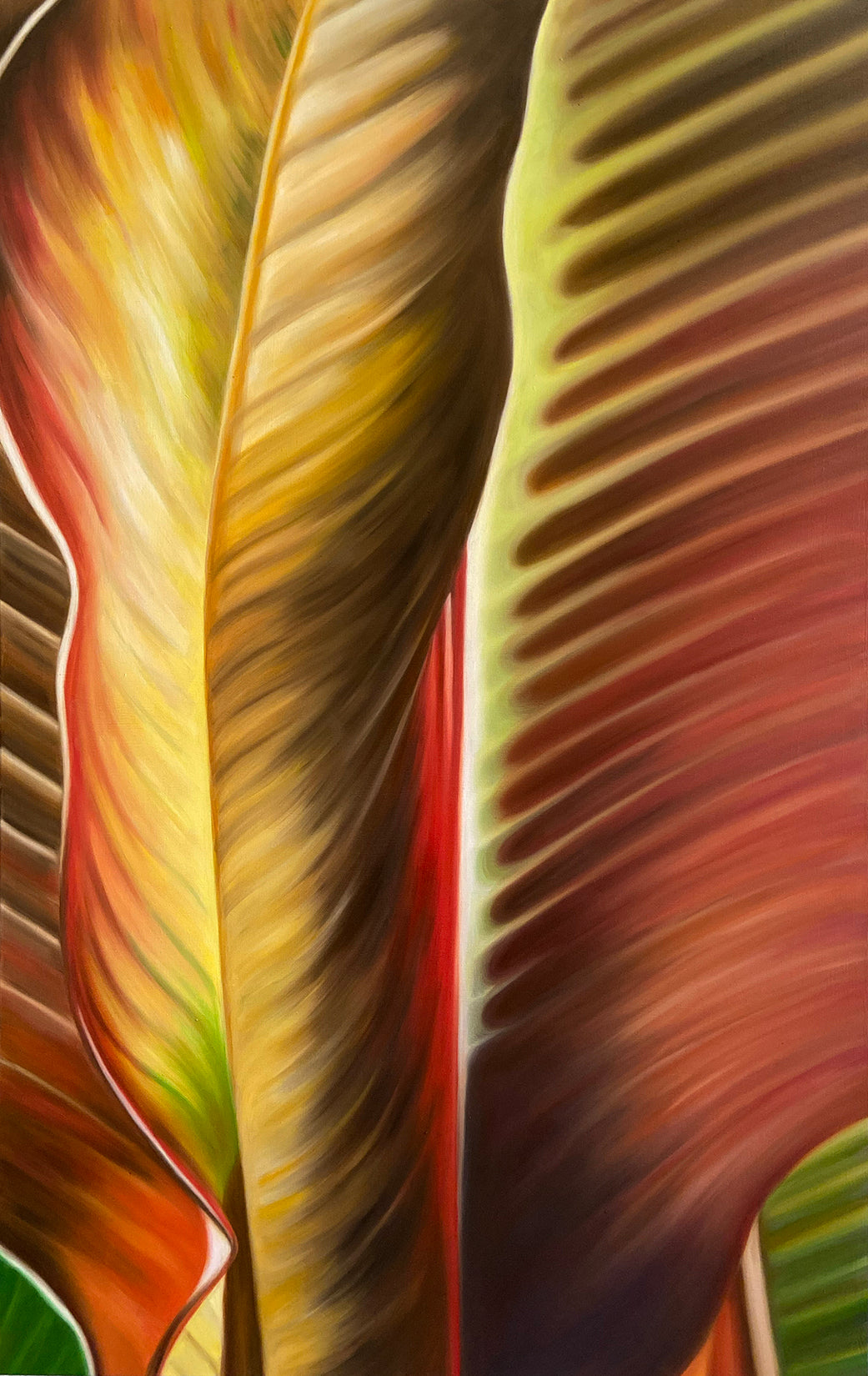 Kamala - a tropical look at Ti Leaves painting