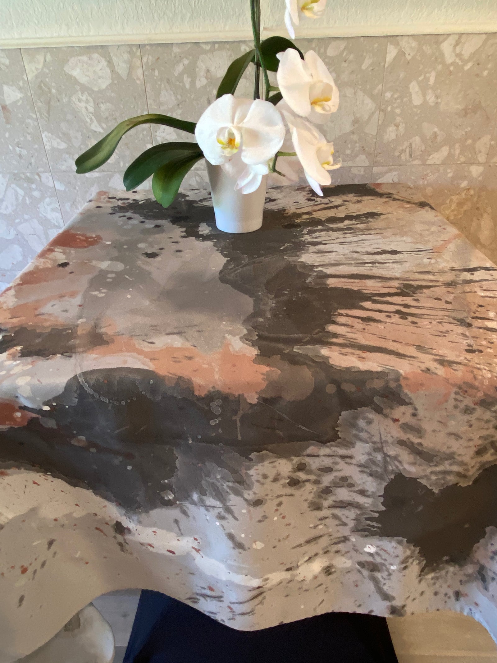 SILVER  70" Square Tablecloth