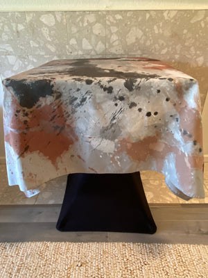 SILVER  70" Square Tablecloth