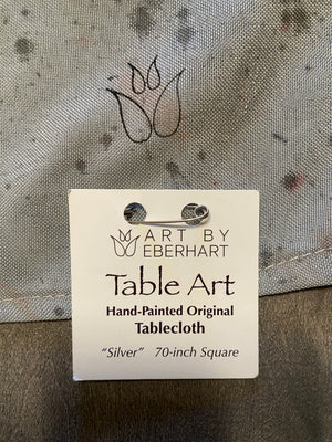 SILVER  70" Square Tablecloth
