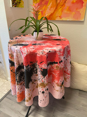 SWIRL. 90" Round Tablecloth