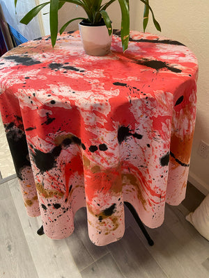 SWIRL. 90" Round Tablecloth