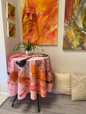SWIRL. 90" Round Tablecloth