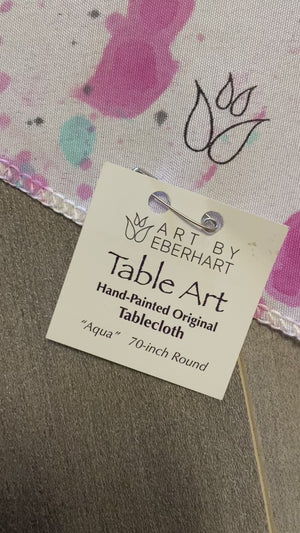 AQUA 70" Round Tablecloth