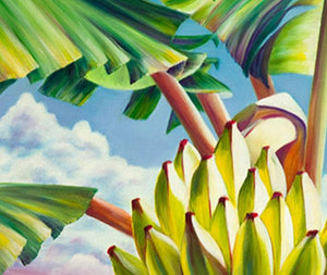 Beach Bananas - Banana Beach Scene Oil Painting
