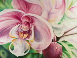 Into the Mystic - Orchid Flower Oil Painting