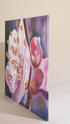 Santa Fe - Cherry Blossom Oil Painting