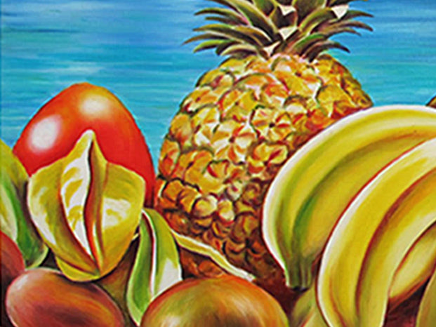 Louise Hagerty 水彩画 フルーツ 3点セット オーストラリア製 Louise