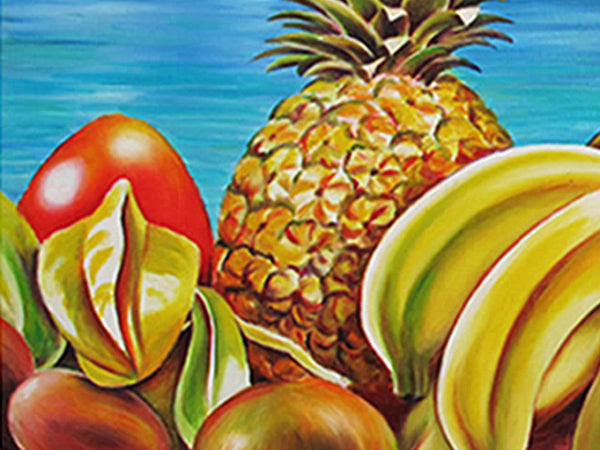 The Good Life - Fruit Platter Oil Painting - Art of Barbara Eberhart