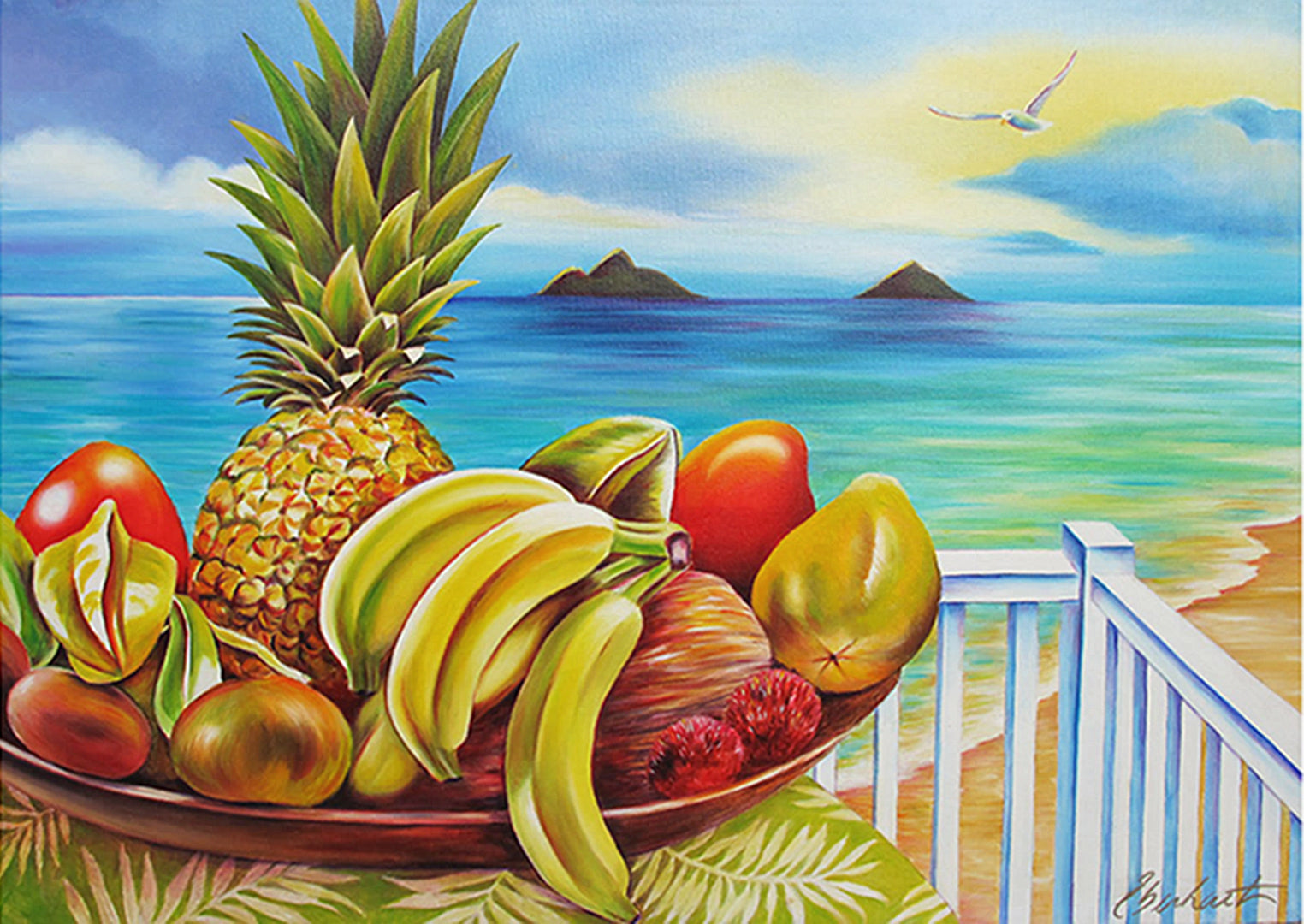 The Good Life - Fruit Platter Oil Painting