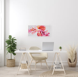 Delight - Pink Bougainvillea Flower Oil Painting