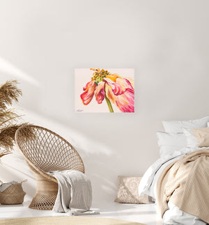 Growth - Contemporary Rose Flower Painting